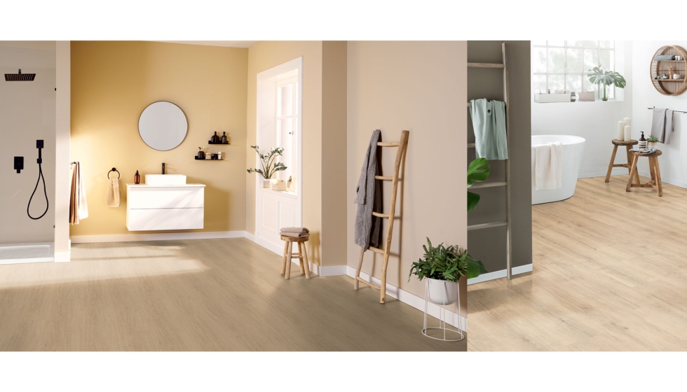 AquaDura+ EDF199 Roble 'hilway' natural y AquaDura+ EDF205 Roble Savona Arena 