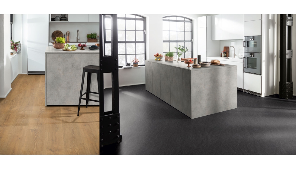 AquaDura+ EDF173 roble 'waltham' natural. y AquaDura+ EDF301 pizarra scivaro