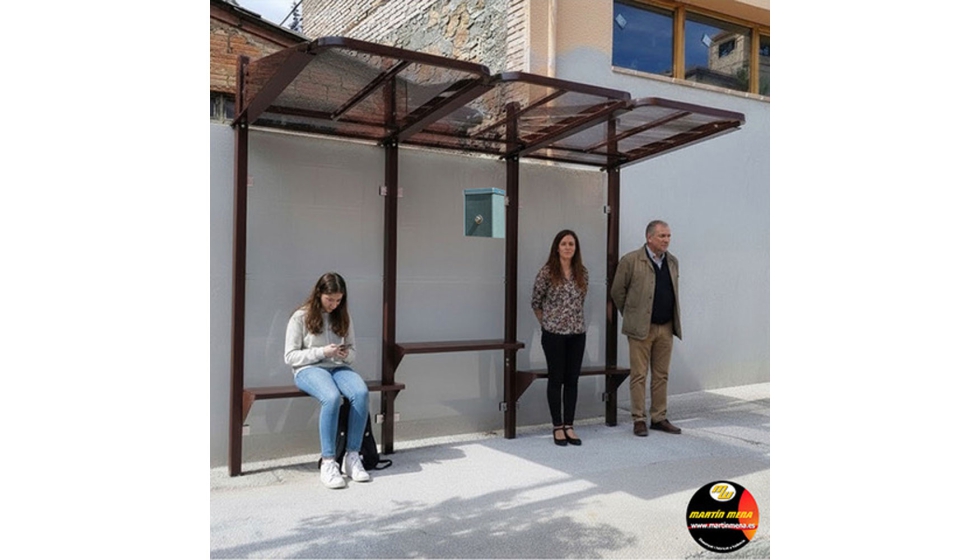 Se trata de una marquesina que destaca por su diseo moderno...