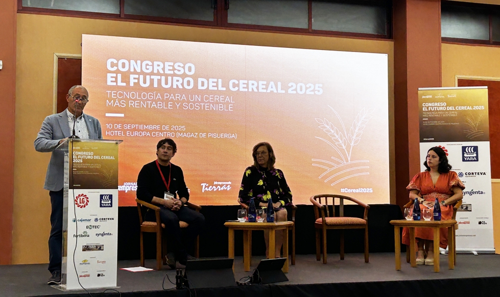 Cipriano Rodrguez, presidente de Agropal Grupo Alimentario, durante la inauguracin del Congreso 'El Futuro del Cereal' 2025...