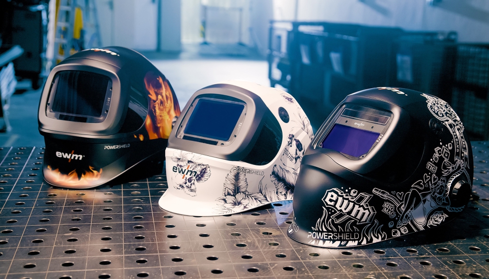 Los tres modelos limitados de los cascos �Powershield Guardian� se presentaron por primera vez en la feria Schweissen & Schneiden 2025...
