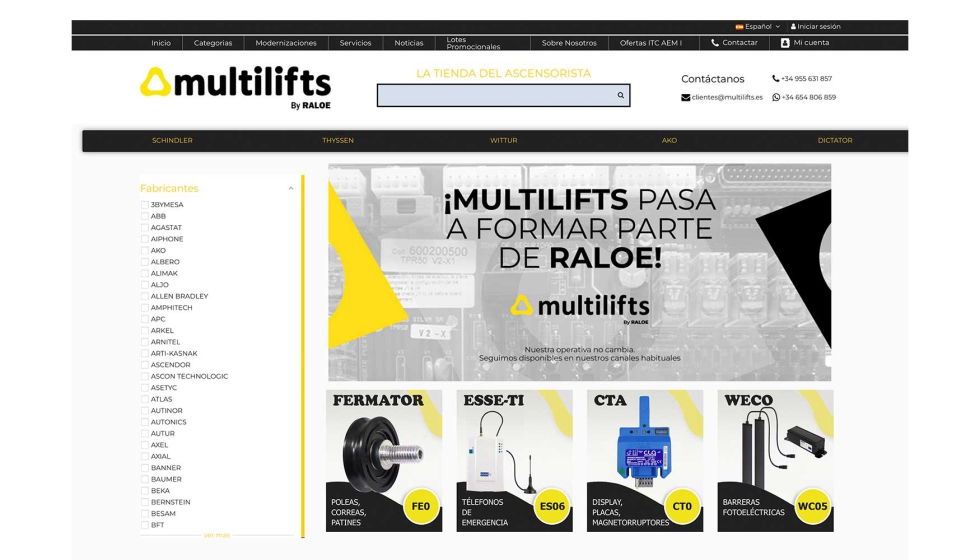 La integracin de Multilifts en Raloe ofrecer intresantes mejoras en su tenda online