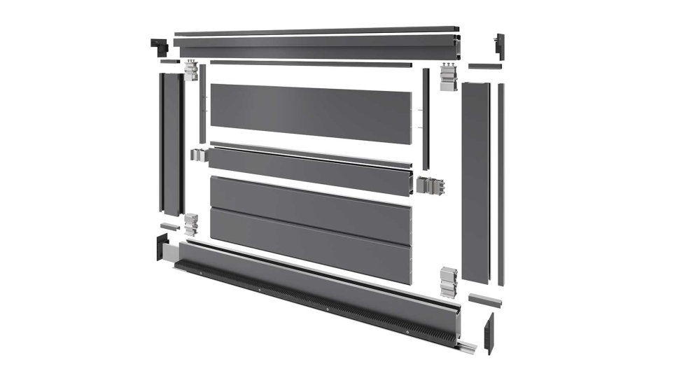 Vista explosionada del portal