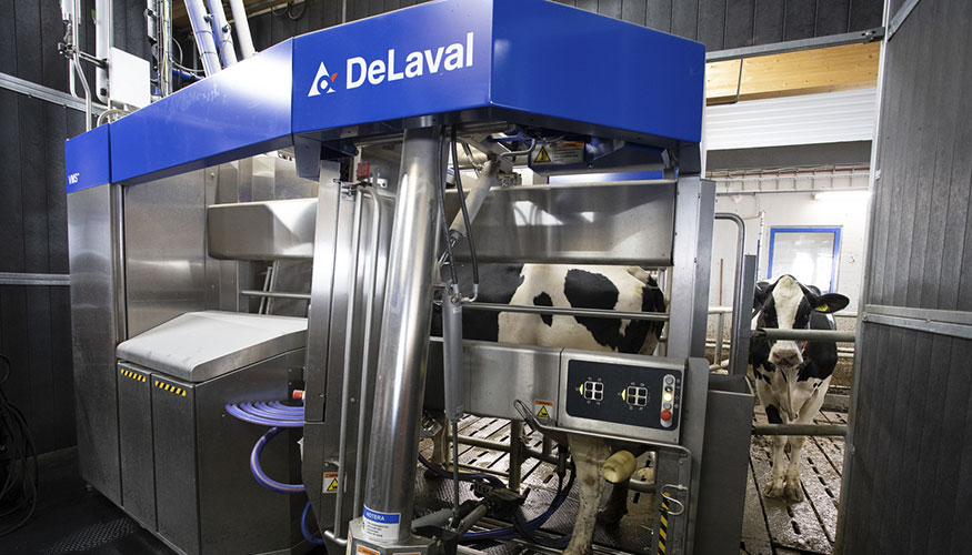 Robot de orde�o de DeLaval instalado en Hamra Farm