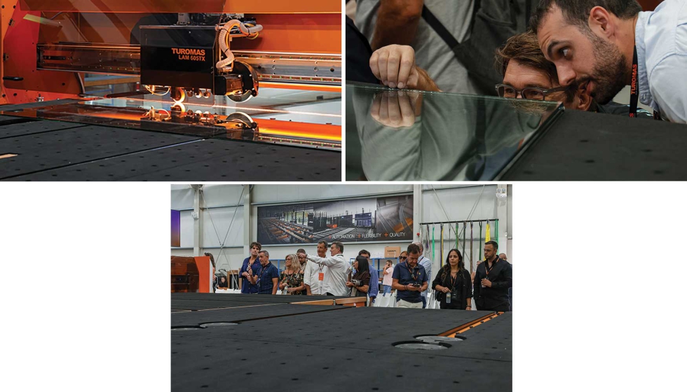 Una de las estrellas del encuentro fue la presentacin de la nueva lnea de corte de vidrio laminado LAM 600 de Turomas