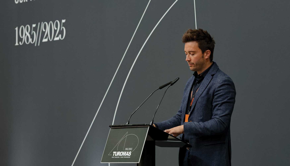 lvaro Toms, CEO de Turomas, en un momento de su intervencin en el acto institucional de la celebracin del 40 aniversario de Turomas...