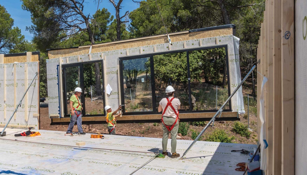 Montaje de un proyecto reciente de Arquima