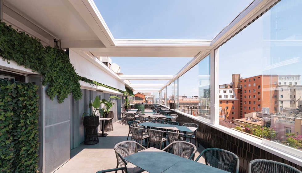 El proyecto de la azotea del Hotel Universo tiene una superficie cubierta de casi 200 metros cuadrados de superficie