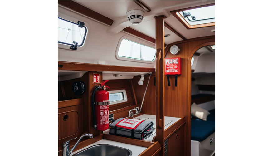 Un extintor revisado y correctamente colocado puede sofocar en segundos un pequeo incendio en una embarcacin