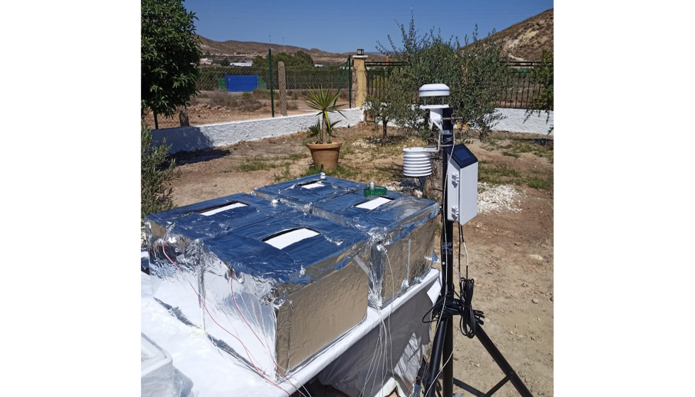 Testeo del mortero de PhotoKrete en el desierto de Tabernas en Almera