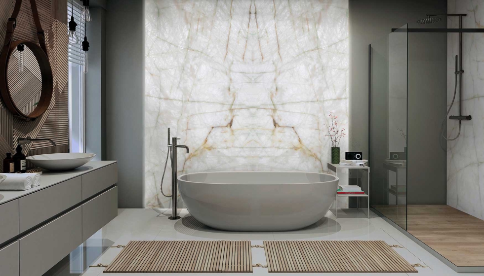 Cristallo trasacqua cuarcita natural