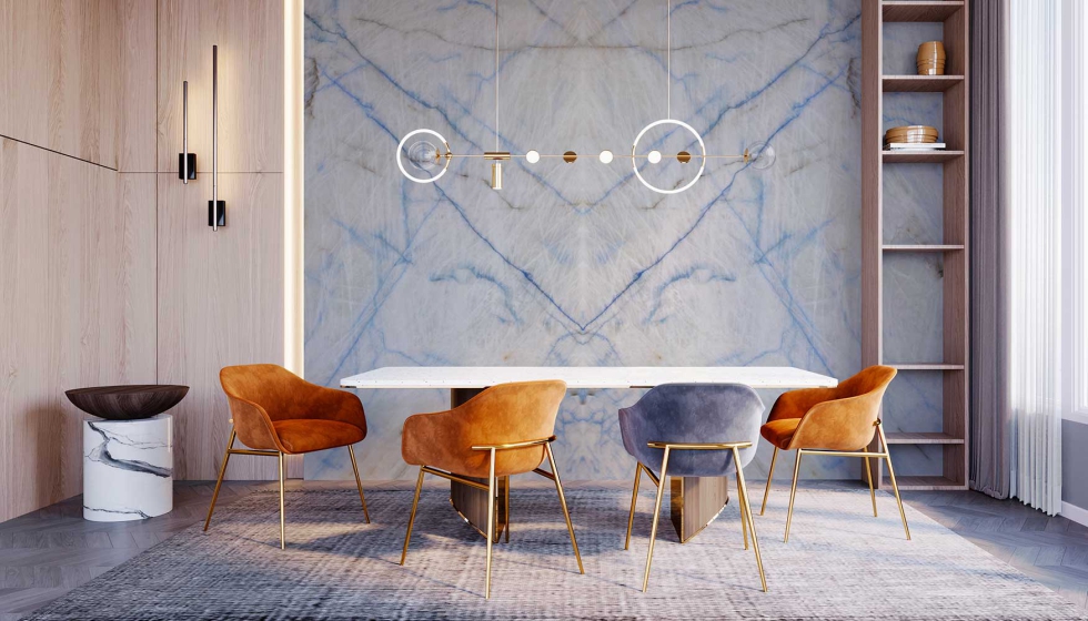 Cristallo trasazul cuarcita natural