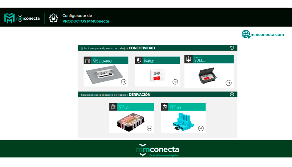 El configurador online de MMConecta gua al usuario paso a paso en la creacin de una caja personalizada