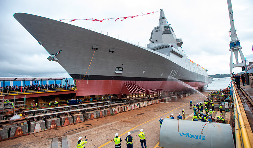 Botadura de la fragata F111 �Bonifaz�
