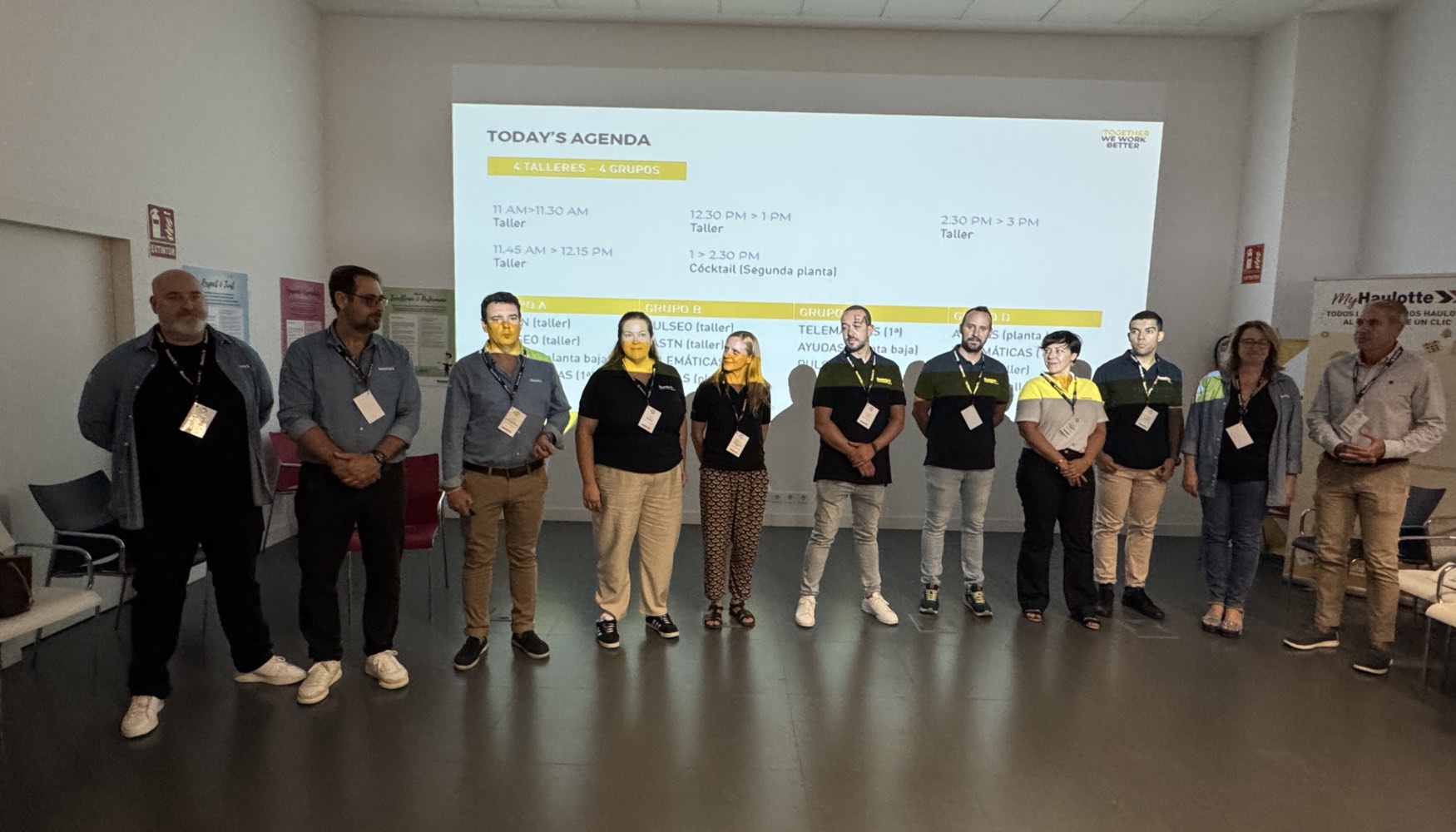 Parte del equipo de Haulotte que estuvo presente en la jornada