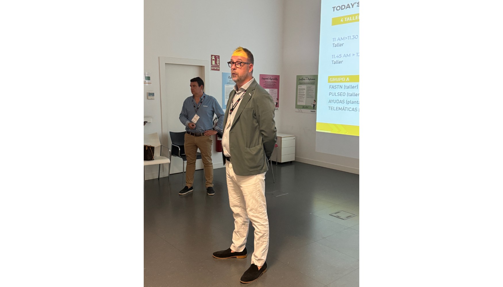 Intervencin de Guillaume Van Hoeck, director del Grupo Haulotte para Europa