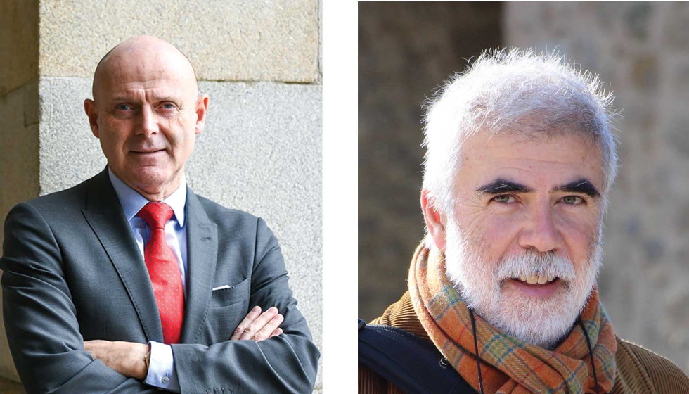 A la izquierda; Miguel Abelleira; y a la derecha Ricardo Snchez, directores del XIII Congreso Docomomo Ibrico