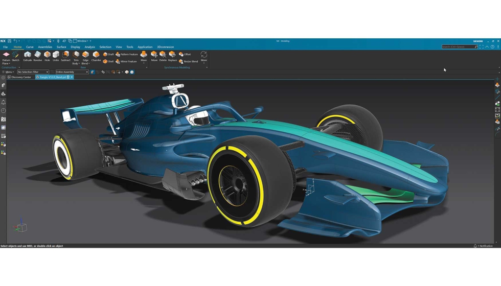 La aerodin�mica de los coches se puede evaluar digitalmente, utilizando el gemelo digital...