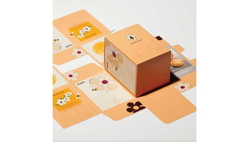 Muestra de packaging con embellecimiento