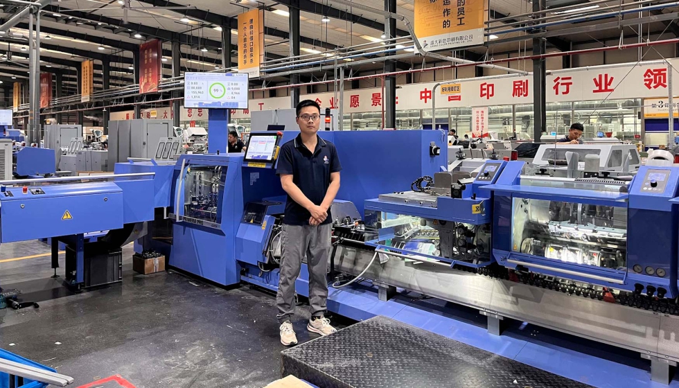Dos nuevas grapadoras Primera PRO estn produciendo con la mxima satisfaccin en Shengda Printing, en Yongcheng (China)...