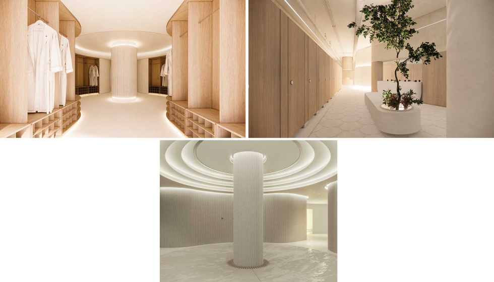 Zonas comunes como vestidores, ba�o y ducha sensorial tambi�n se han integrado en el proyecto para reordenar los flujos de acceso al centro...