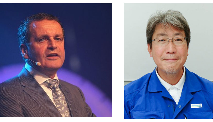 Marc van Rooij (a la izquierda) dejar Shimano Europe a finales de 2025, dando paso a Fabio Takayanagi (derecha) como nuevo presidente...