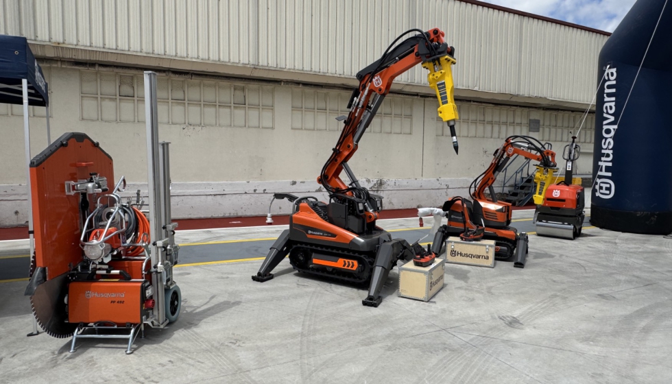 Durante o roadshow a Husqvarna Iberia exps vrias solues do seu porteflio