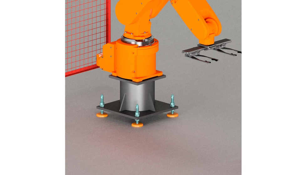 Gracias al tornillo hueco, se puede realizar un anclaje firme en el suelo. Foto: Norelem