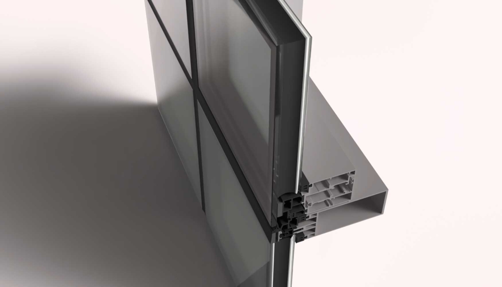 Sistema EXAP-50 de muro cortina, de Extrugasa, con tecnologa Adhesion Prime de Technoform