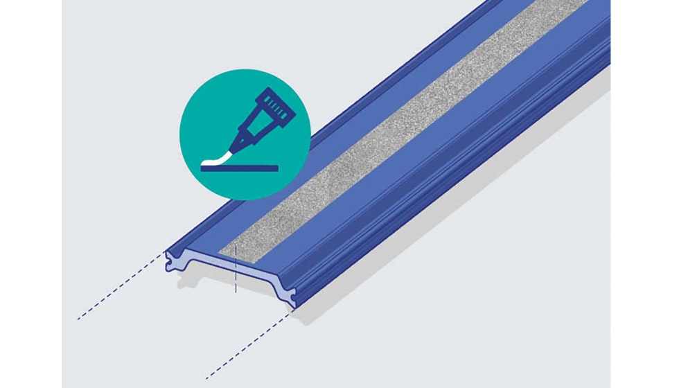 Detalle de la tecnologa Adhesion Prime, de Technoform