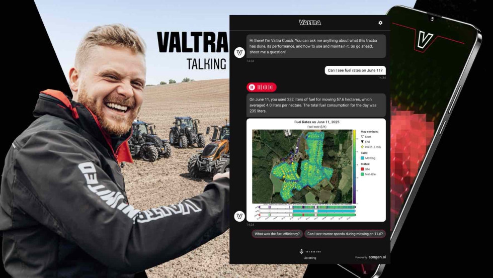 Foto de El tractor Valtra que interacta