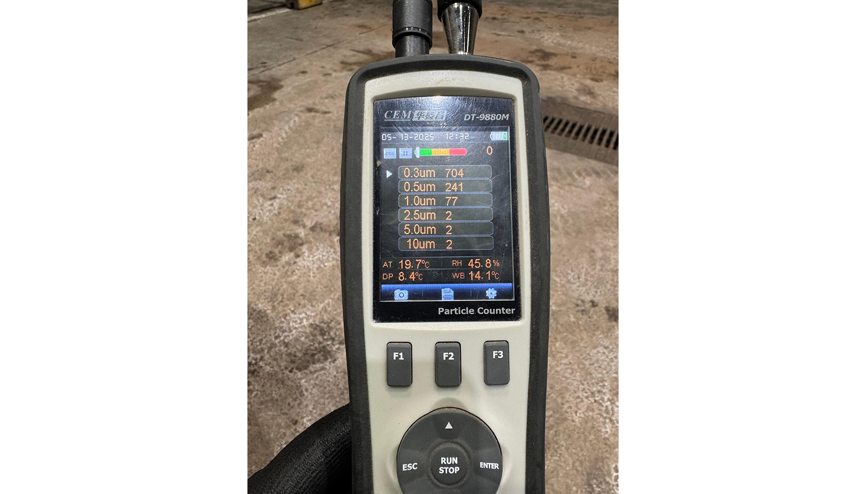 Ilustraci�n 6. Control de part�culas dentro de la cabina