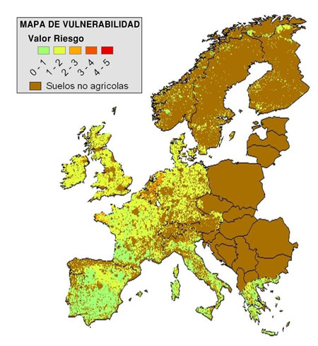  Figura 2: Mapa de la UE de vulnerabilidad a la contaminacin por antibiticos de uso mayoritario en avicultura...