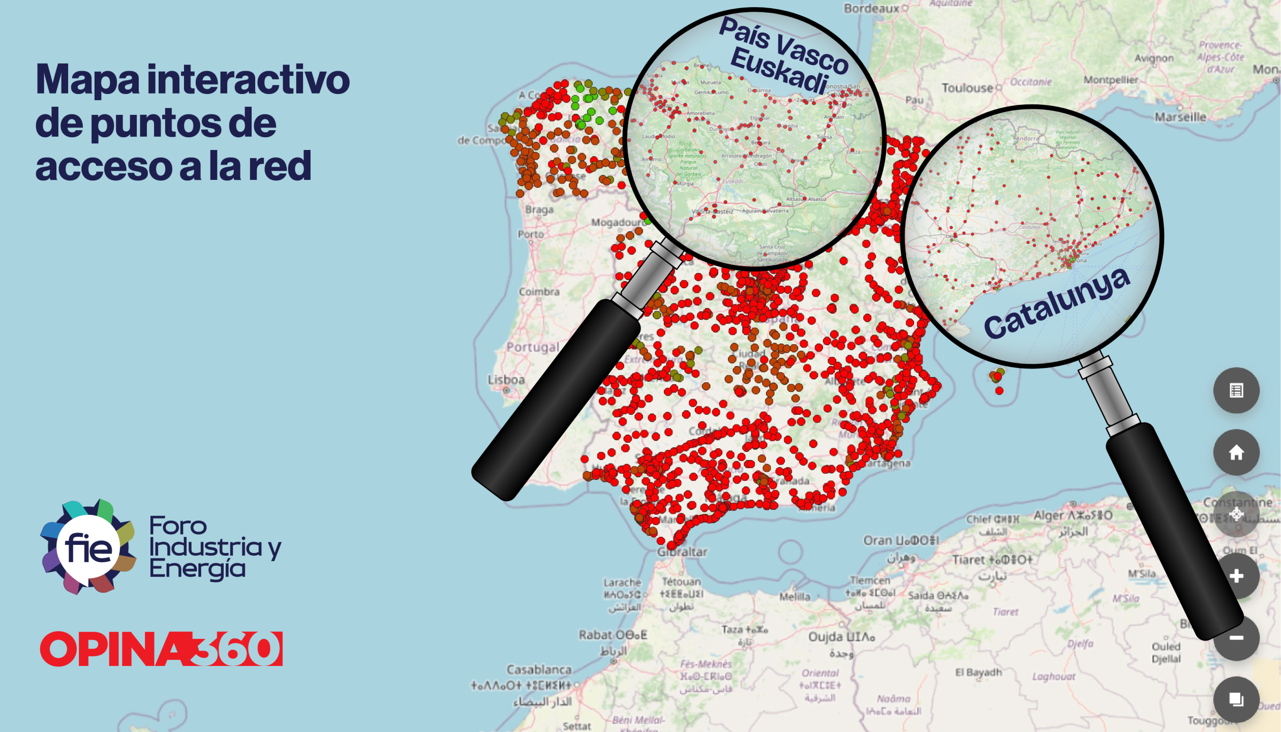 Expertos y representantes del sector industrial analizan la saturacin de la red elctrica en Espaa durante la presentacin del mapa interactivo de...