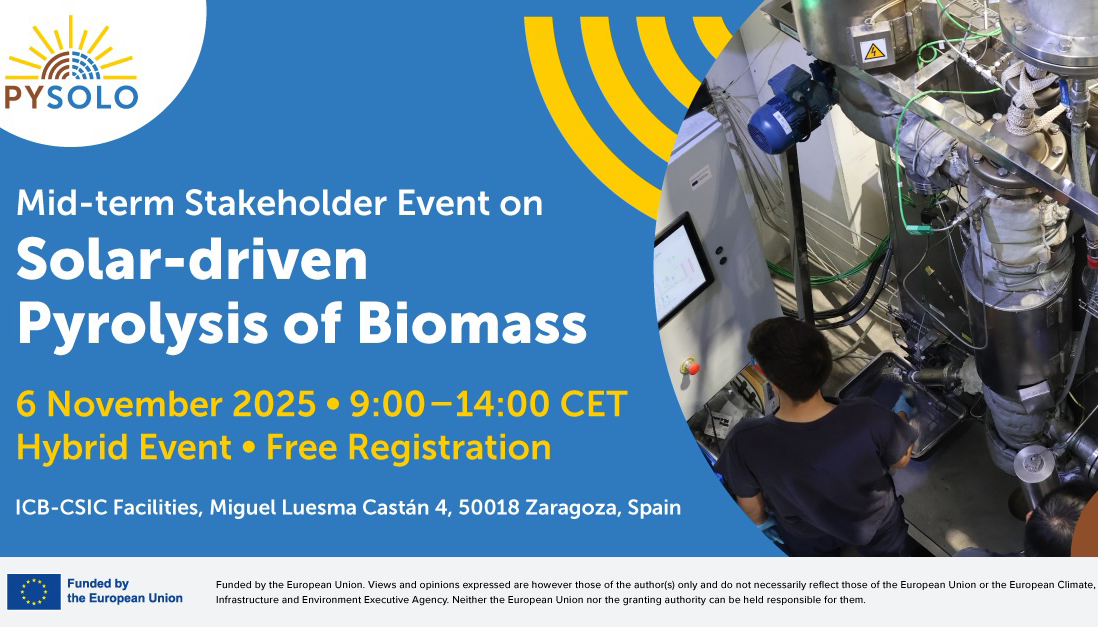 Zaragoza acoger� la presentaci�n de los resultados alcanzados hasta ahora en este proyecto europeo sobre la pir�lisis de biomasa impulsada por...