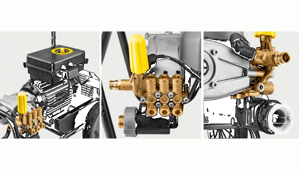 La HD 9/20-4 M Classic destaca por su motor de 4 polos de marcha lenta y bomba de cigeal con culata de latn...