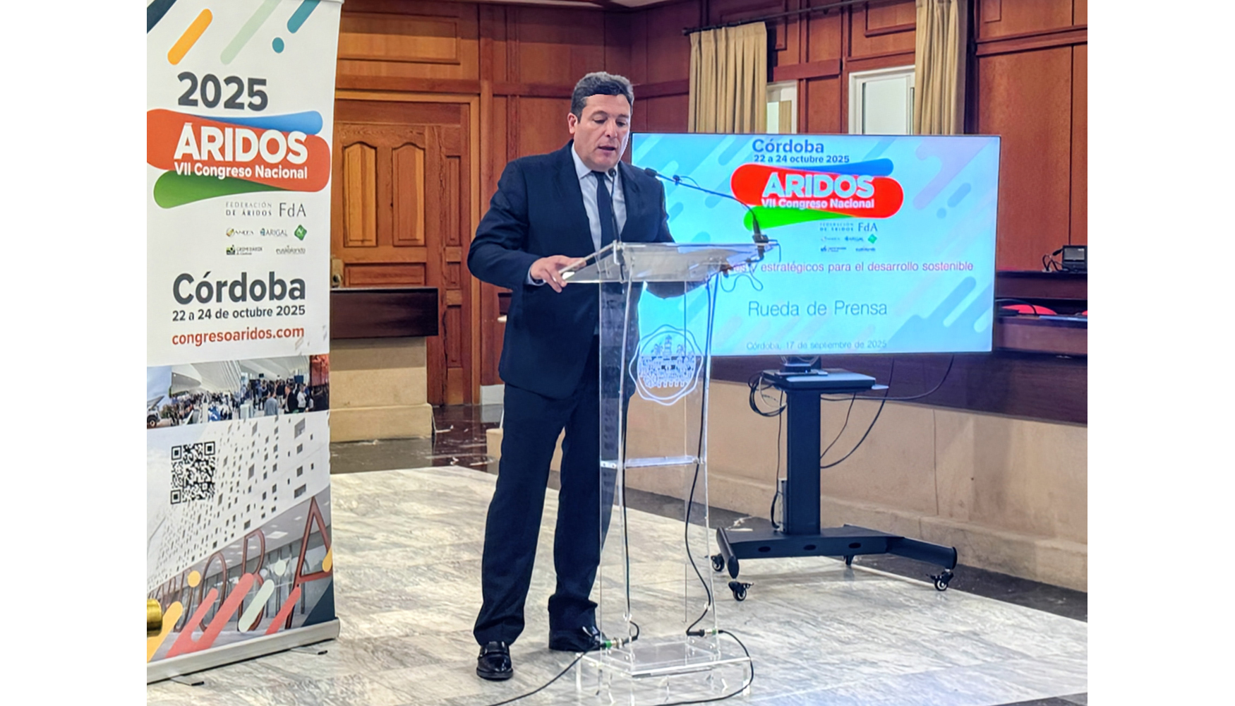 Alberto Novoa, durante la reciente presentacin del VII Congreso Nacional de ridos