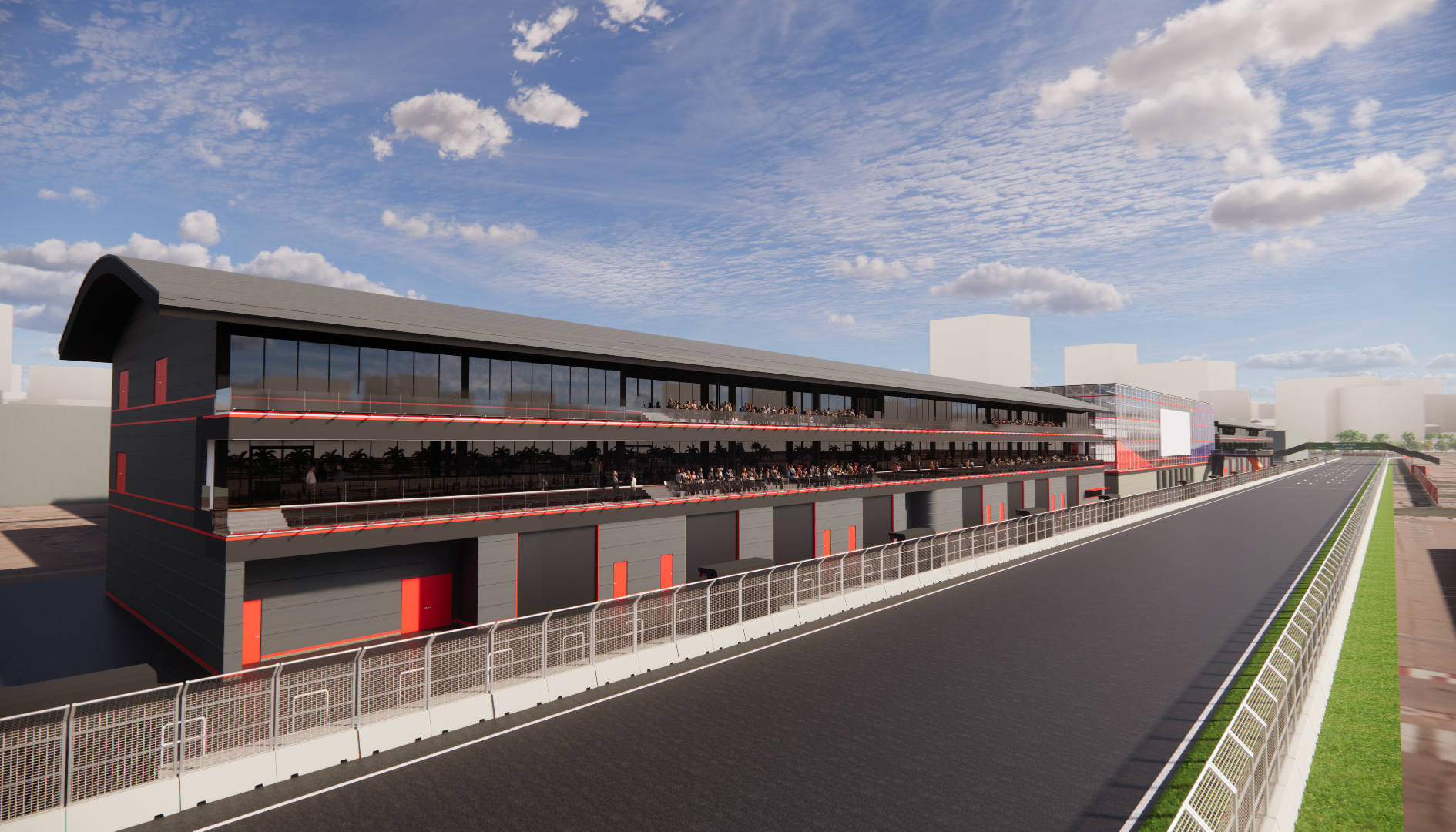 Infograf�a de las futuras edificaciones de Ifema Madrid para el Gran Premio de Espa�a de F1