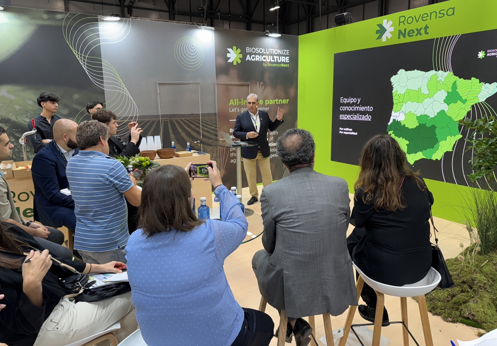 Andr�s Ar�valo, Head of Iberia en Rovensa Next, durante la presentaci�n de la campa�a 'Biosolutionize Agriculture'
