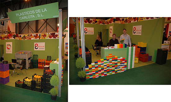 El stand de Plsticos de La Carlota en la feria Fruit Attraction 2010, en Madrid