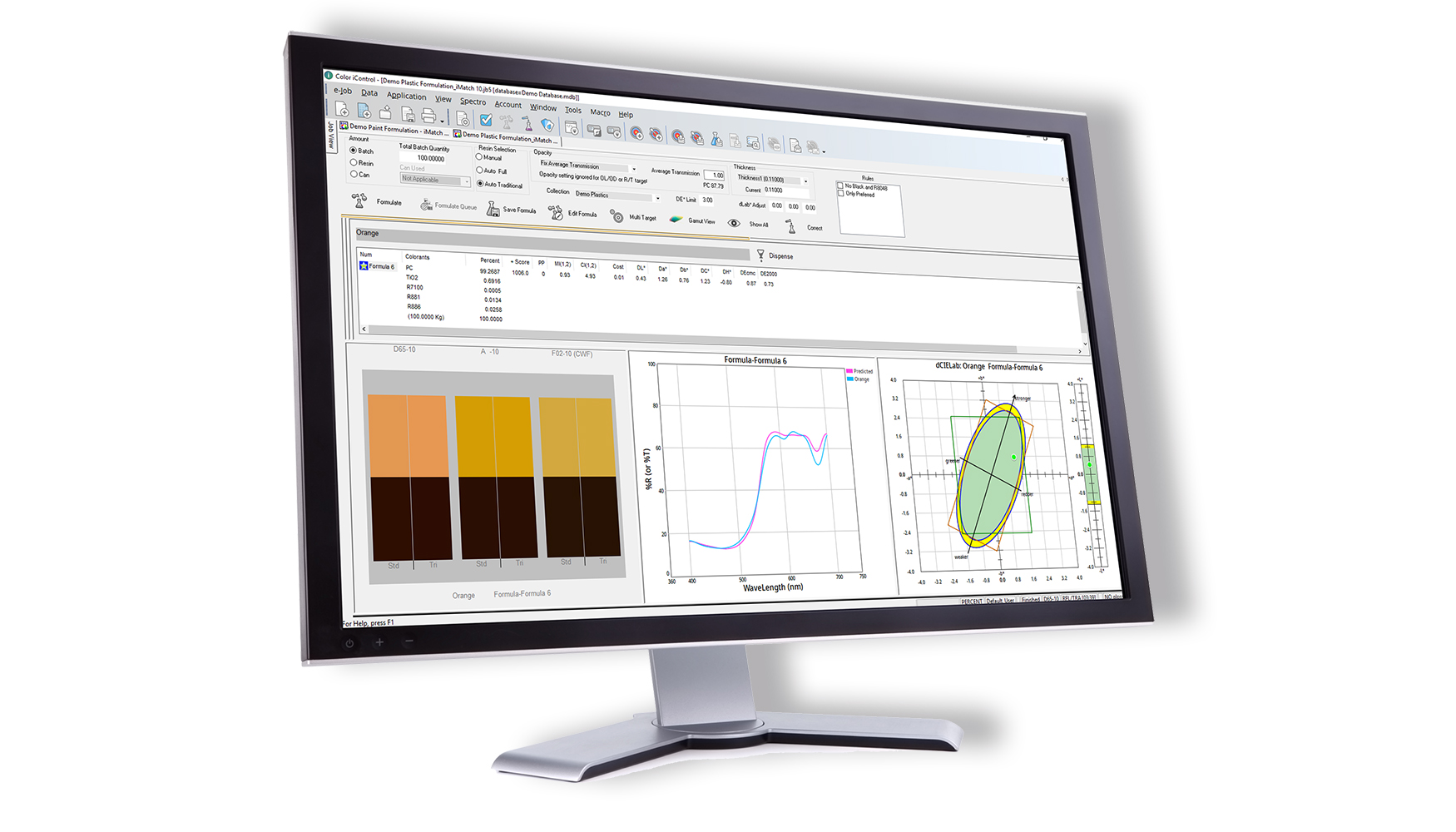 Software Color iMatch para formulaci�n y caracterizaci�n de colorantes