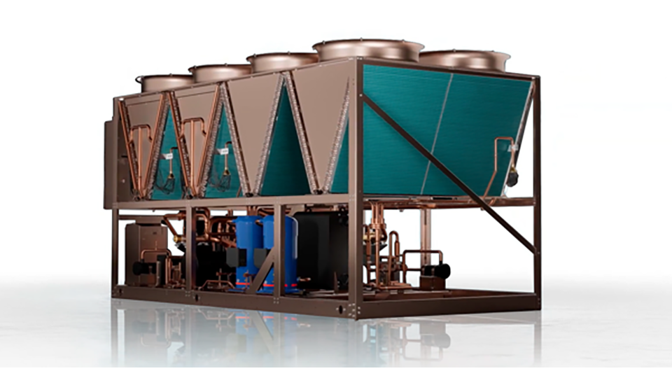 YCPB - Bomba de calor ar-gua de grande capacidade com compressor scroll, em unidade compacta
