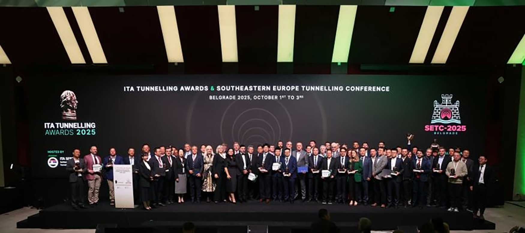 Ganadores de los ITA Tunnelling Awards 2025. Foto: ITA-AITES