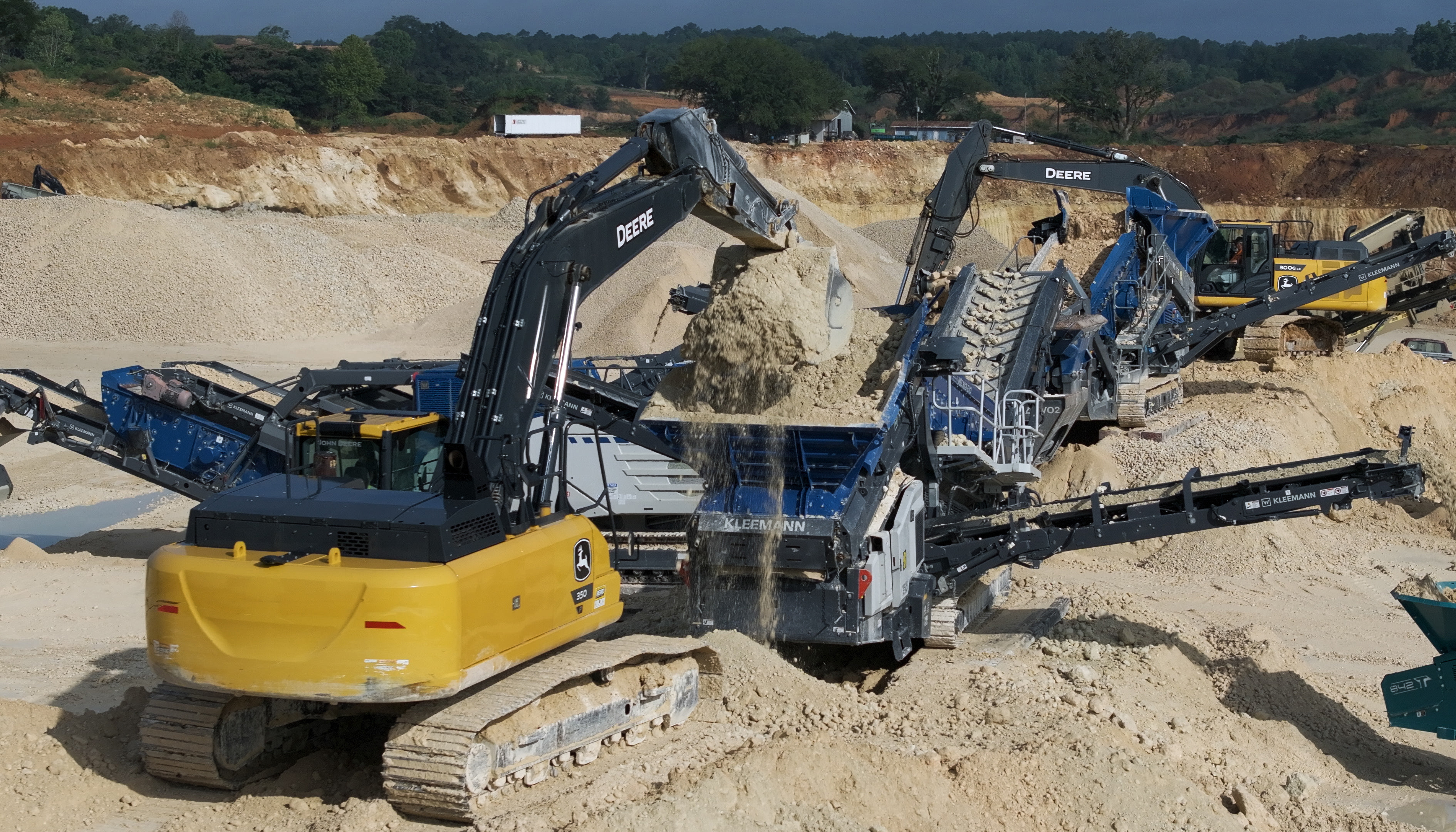 Las dos cribas de piezas bastas de Kleemann producen el material para Florida...
