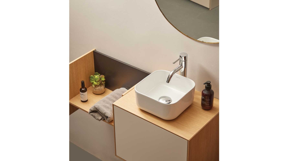 Modelo de lavabo mini Cube, disponible en diferentes medidas y acabados