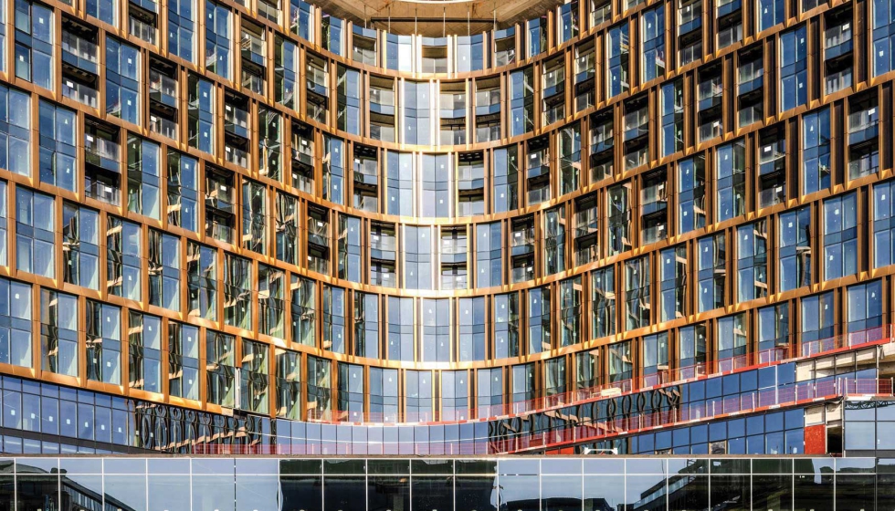 Edificio Oxy con vidrio bajo en carbono Low-Carbon Glass de AGC Glass Europe