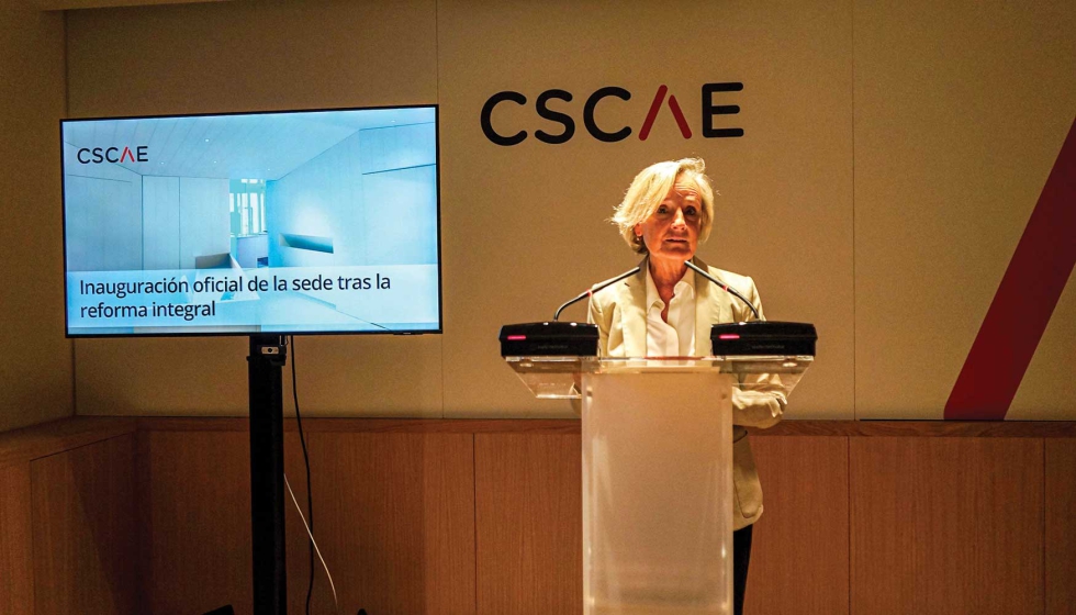 Marta Vall-llossera durante la inauguracin de las renovadas instalaciones del colegio