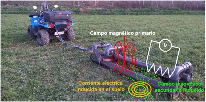 Figura 4. Ejemplo de medidor de la CEa mediante induccin electromagntica, en la que se muestra el principio de funcionamiento...