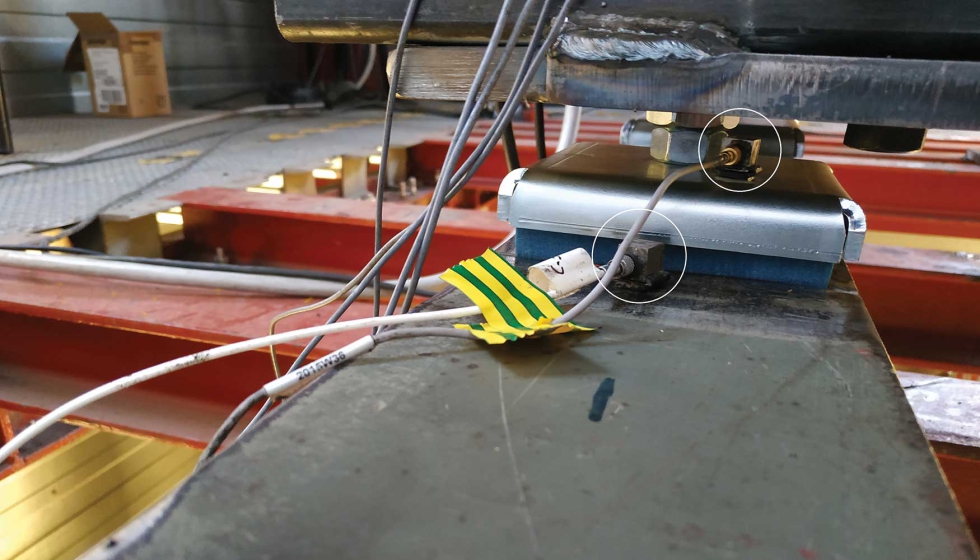 Figura 9. Acelermetros para medida de transmisibilidad