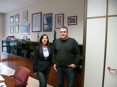 Esperanza Varona y Zigor Esnaola, tcnico y director de Formacin para el Empleo del IMH que colaboran con Ikaslan en la campaa...